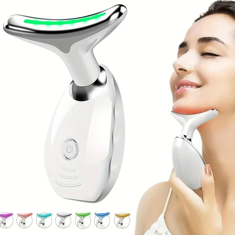 Neck and face skin massager