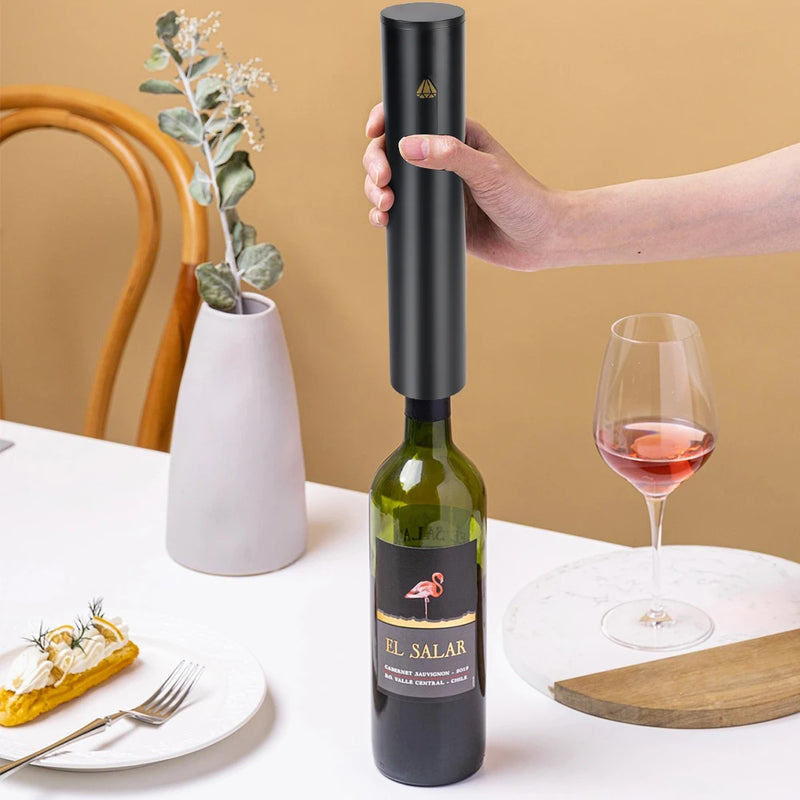 Automatic Electric Wine Bottle Opener With Foil Cutter